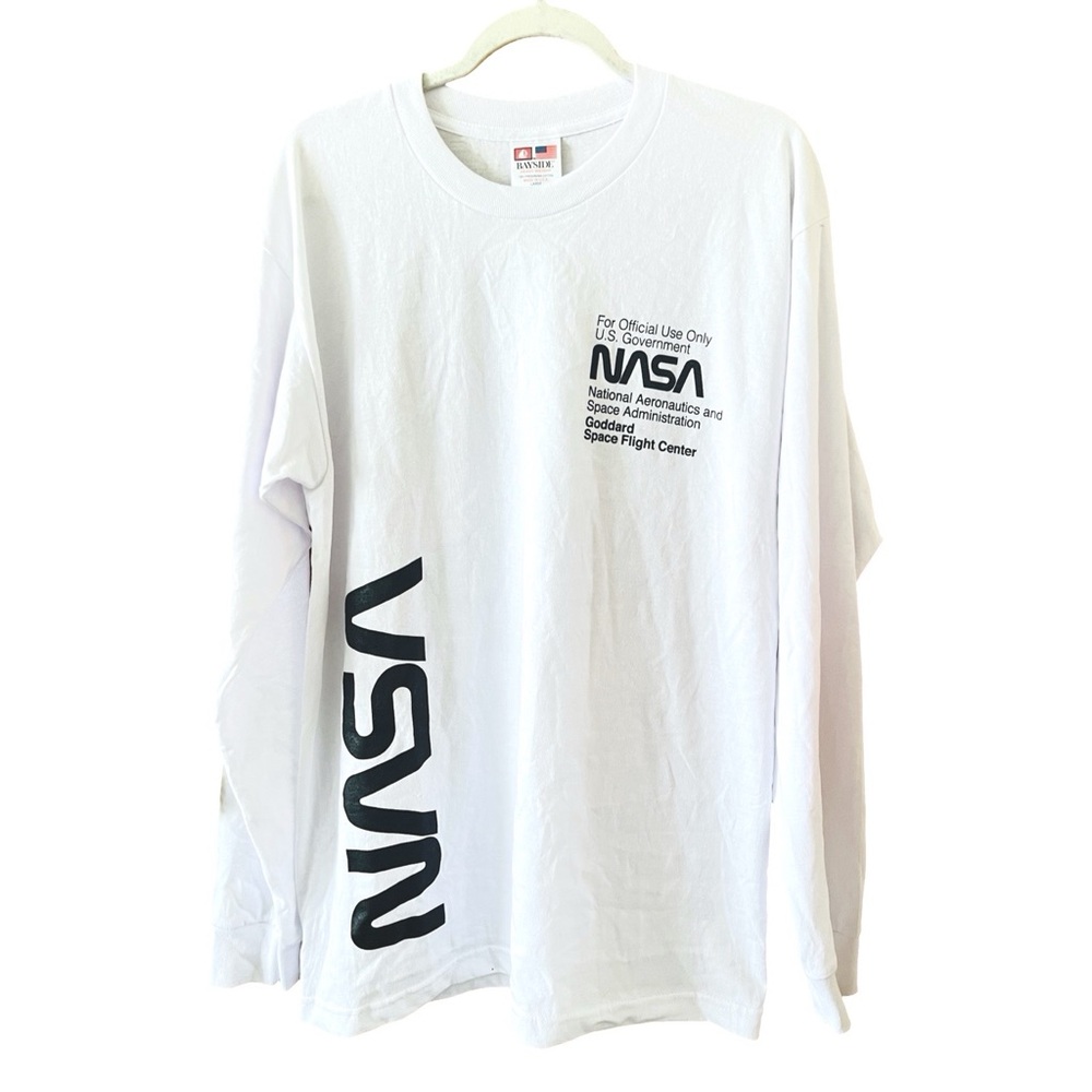 NASA White Long Sleeve Graphic Shirt